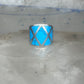 Turquoise ring size 5.25 cigar band sterling silver women