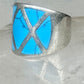 Turquoise ring size 5.25 cigar band sterling silver women