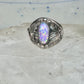 Navajo lab opal ring Nila Cook Johnson leaves band size 7  sterling silver women