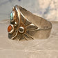 Eagle ring Navajo turquoise coral size 12.50 Sterling silver women men