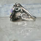 Navajo lab opal ring Nila Cook Johnson leaves band size 7  sterling silver women