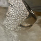 Sonia Bitton ring face pinky CZ band size 4.50 sterling silver women