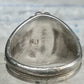 Navajo lab opal ring Nila Cook Johnson leaves band size 7  sterling silver women