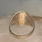 Onyx ring Navajo size 9.25 crossed arrows band sterling silver women men
