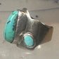 Navajo turquoise ring size 4 sterling silver pinky cigar band women girls