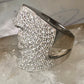 Sonia Bitton ring face pinky CZ band size 4.50 sterling silver women