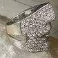 Sonia Bitton ring face pinky CZ band size 4.50 sterling silver women