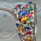 Figurative ring people climbing helping size 7.25 sterling silver women AS IS