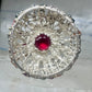 Figurative ring people climbing helping size 7.25 sterling silver women AS IS