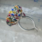 Figurative ring people climbing helping size 7.25 sterling silver women AS IS