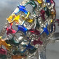 Figurative ring people climbing helping size 7.25 sterling silver women AS IS