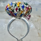 Figurative ring people climbing helping size 7.25 sterling silver women AS IS