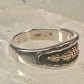 Black Hills Gold ring wedding band leaf size 10.75 sterling silver women men