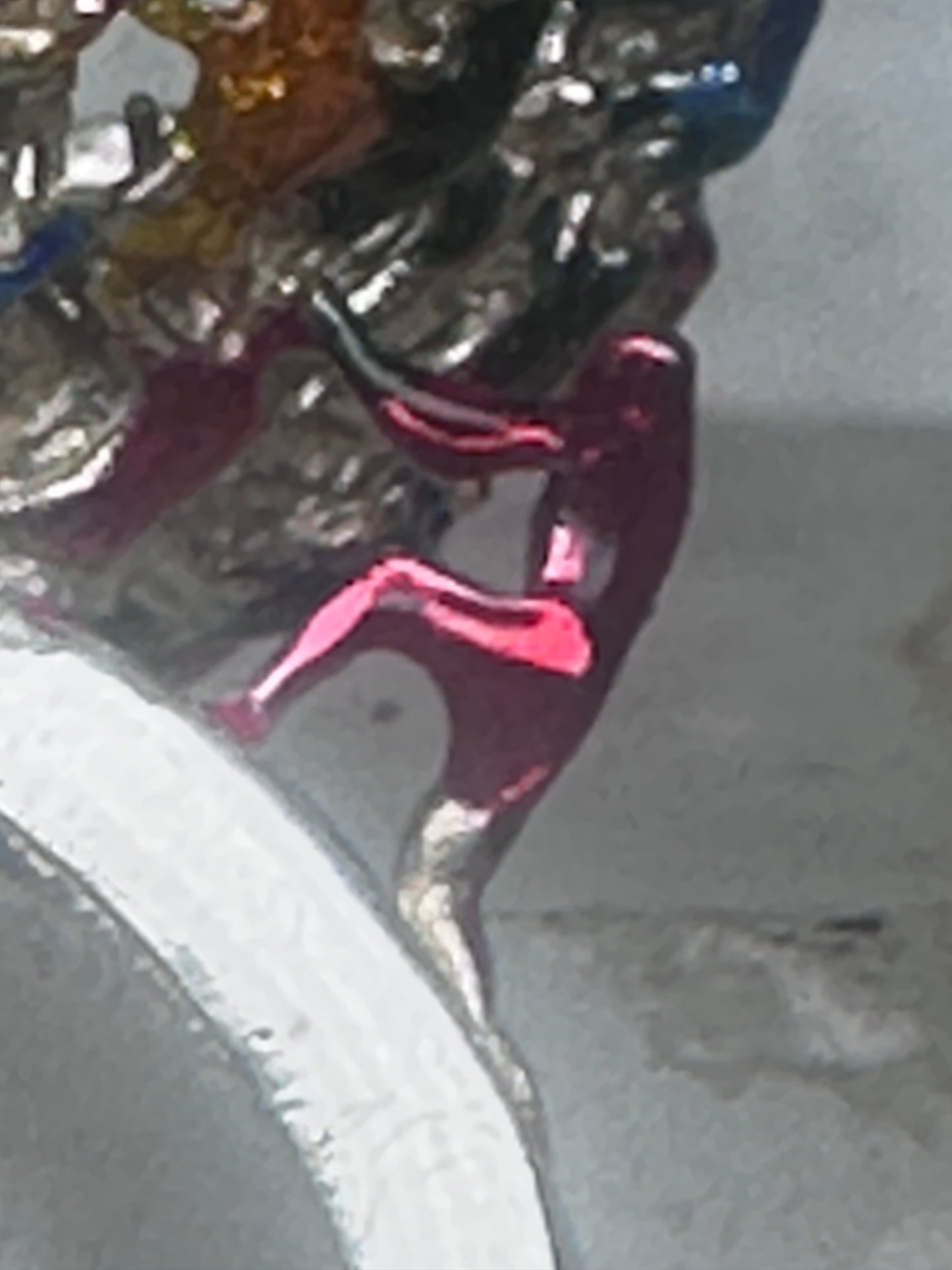 Figurative ring people climbing helping size 7.25 sterling silver women AS IS