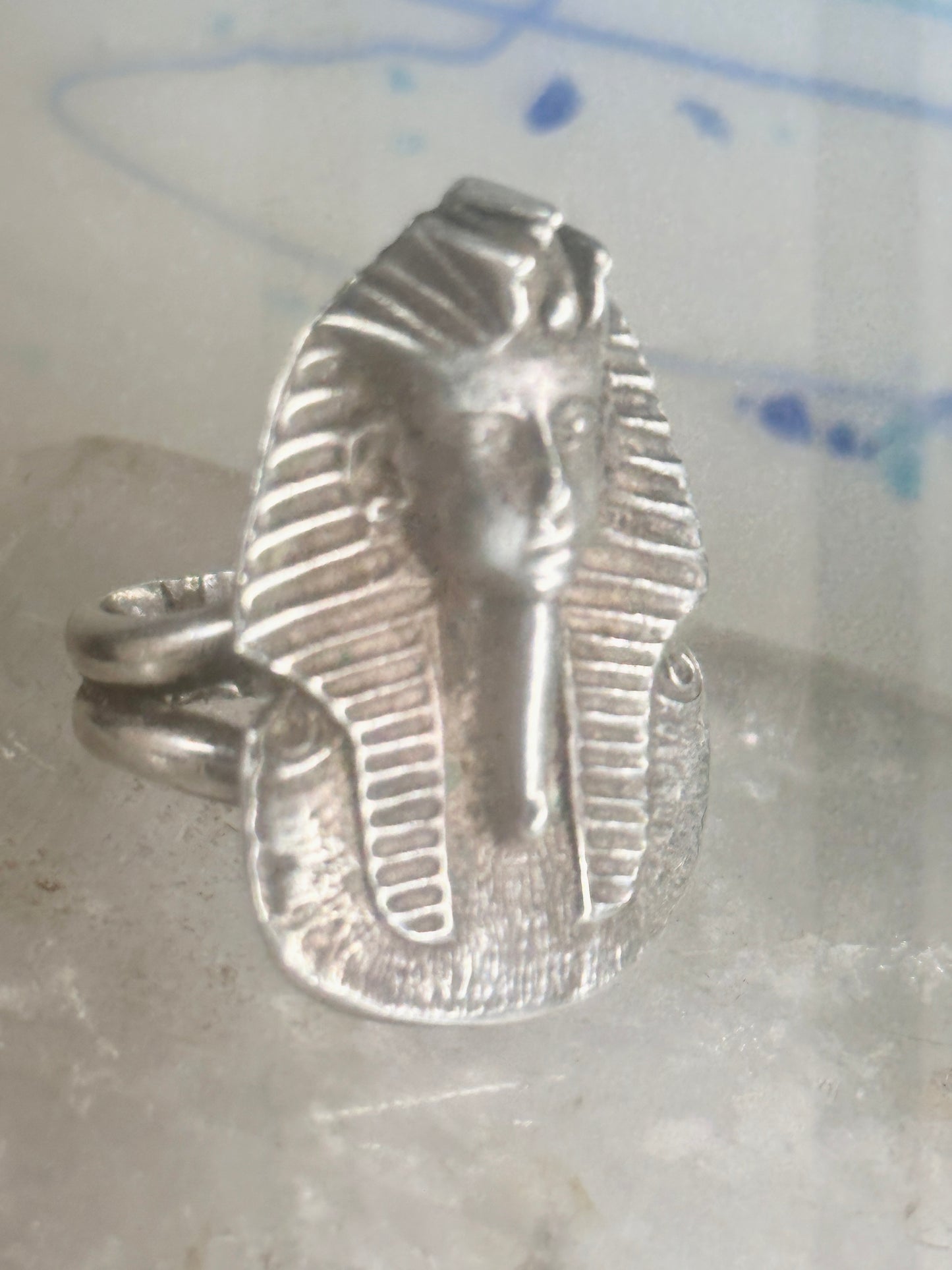 King Tut ring Zuni Egyptian Pharaoh size 9.25 sterling silver women men