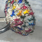 Figurative ring people climbing helping size 7.25 sterling silver women AS IS