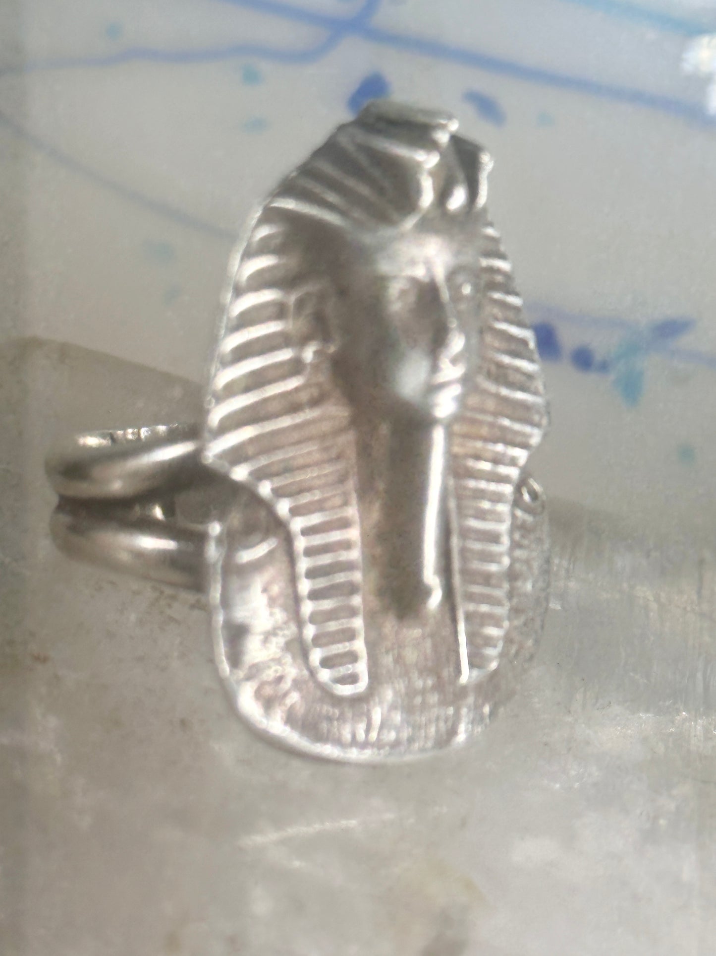 King Tut ring Zuni Egyptian Pharaoh size 9.25 sterling silver women men