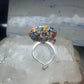 Figurative ring people climbing helping size 7.25 sterling silver women AS IS