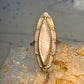 Navajo ring long mother of pearl size 8.5 sterling silver women signed A Payton