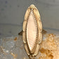 Navajo ring long mother of pearl size 8.5 sterling silver women signed A Payton