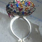 Figurative ring people climbing helping size 7.25 sterling silver women AS IS