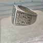 Mexican ring Aztec Gods figurative band size 9.75 sterling silver women