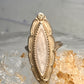 Navajo ring long mother of pearl size 8.5 sterling silver women signed A Payton