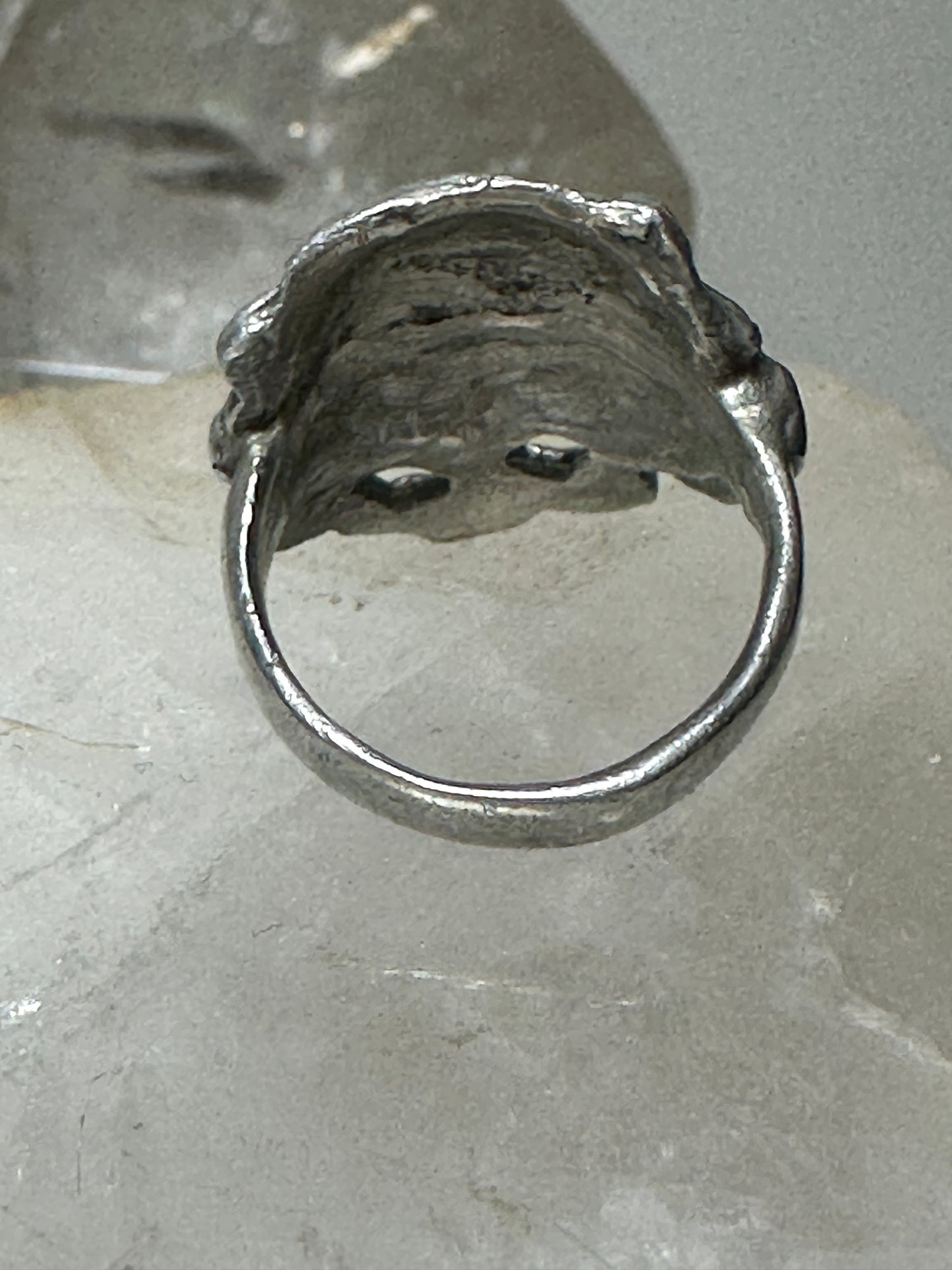 long  Face ring art deco style size 6.75 sterling silver women girls