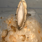 Navajo ring long mother of pearl size 8.5 sterling silver women signed A Payton