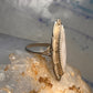Navajo ring long mother of pearl size 8.5 sterling silver women signed A Payton