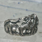 Animal ring Ted Ott Navajo size 5.5 Safari elephant giraffe horse zebra? hippo tiger sterling