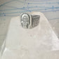 Mexican ring Aztec Gods figurative band size 9.75 sterling silver women