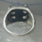 Black Hills Gold Ring eagle leaves Onyx band sterling silver size 8.75 men women