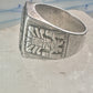 Mexican ring Aztec Gods figurative band size 9.75 sterling silver women