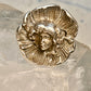 Vintage Face ring in poppy flower Art Nouveau size 6.75 sterling silver women girls