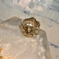 Vintage Face ring in poppy flower Art Nouveau size 6.75 sterling silver women girls