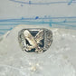 Black Hills Gold Ring eagle leaves Onyx band sterling silver size 8.75 men women