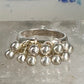 Balls ring stacker boho dancer beads band size 5.75 sterling silver women girls