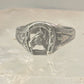Horse Ring horseshoe band arrow southwest size 4.2 pinky cowgirl sterling silver women girls