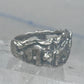 Animal ring Ted Ott Navajo size 5.5 Safari elephant giraffe horse zebra? hippo tiger sterling