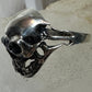 Skull ring  size 6.75 sterling silver biker women girls
