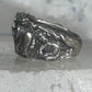 Animal ring Ted Ott Navajo size 5.5 Safari elephant giraffe horse zebra? hippo tiger sterling