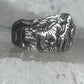 Animal ring Ted Ott Navajo size 5.5 Safari elephant giraffe horse zebra? hippo tiger sterling