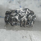 Animal ring Ted Ott Navajo size 5.5 Safari elephant giraffe horse zebra? hippo tiger sterling
