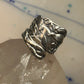 Spoon ring birds peace dove pigeons  band size 6.50 leaves floral sterling silver women