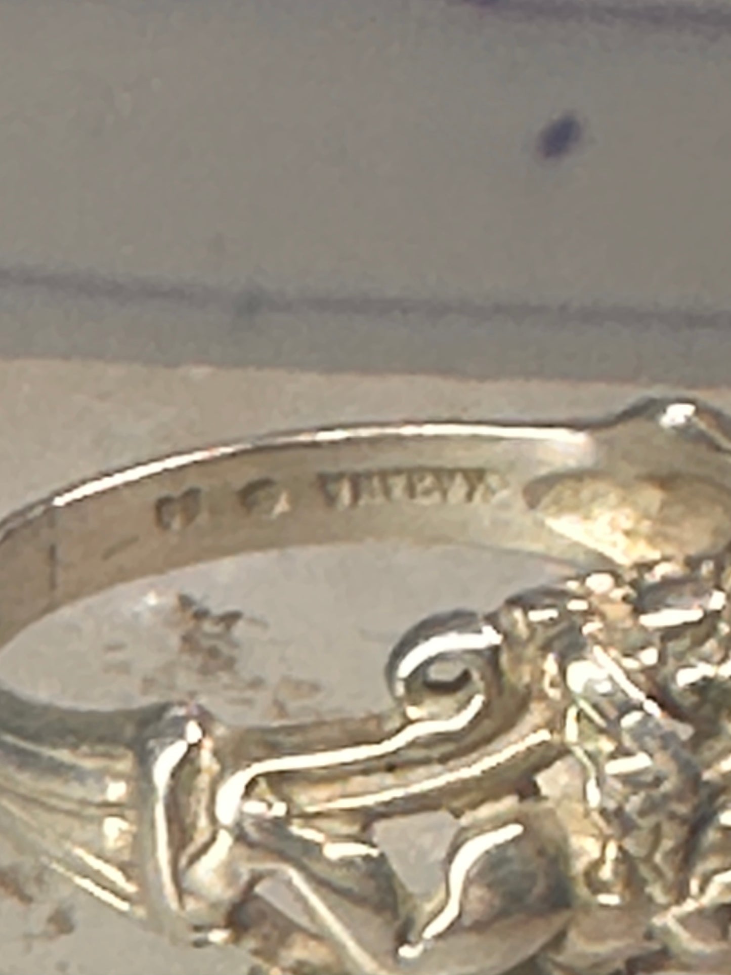 Love Heart Ring Cupid Valentine band size 7 sterling silver women