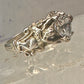 Love Heart Ring Cupid Valentine band size 7 sterling silver women