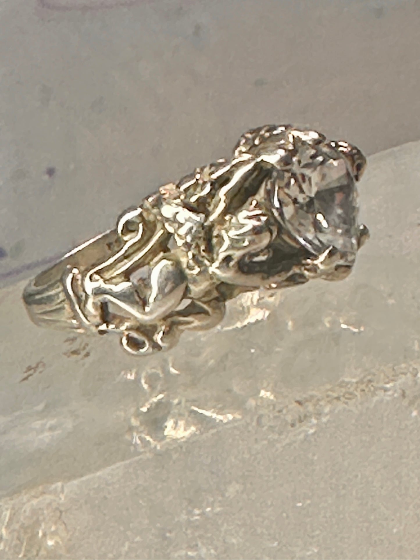 Love Heart Ring Cupid Valentine band size 7 sterling silver women