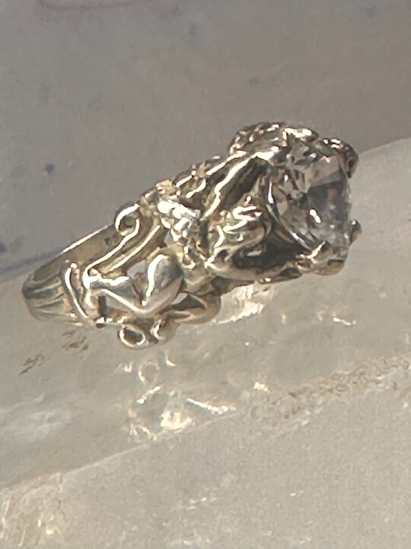 Love Heart Ring Cupid Valentine band size 7 sterling silver women