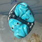 Frog Ring Turquoise carved frogs band coin silver size 12.25 men women
